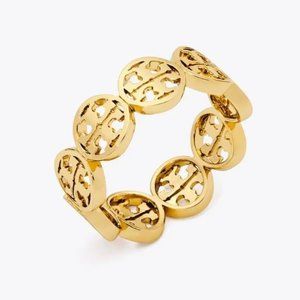 Tory Burch Classic Miller Logo Ring in Tory Gold (NWT)